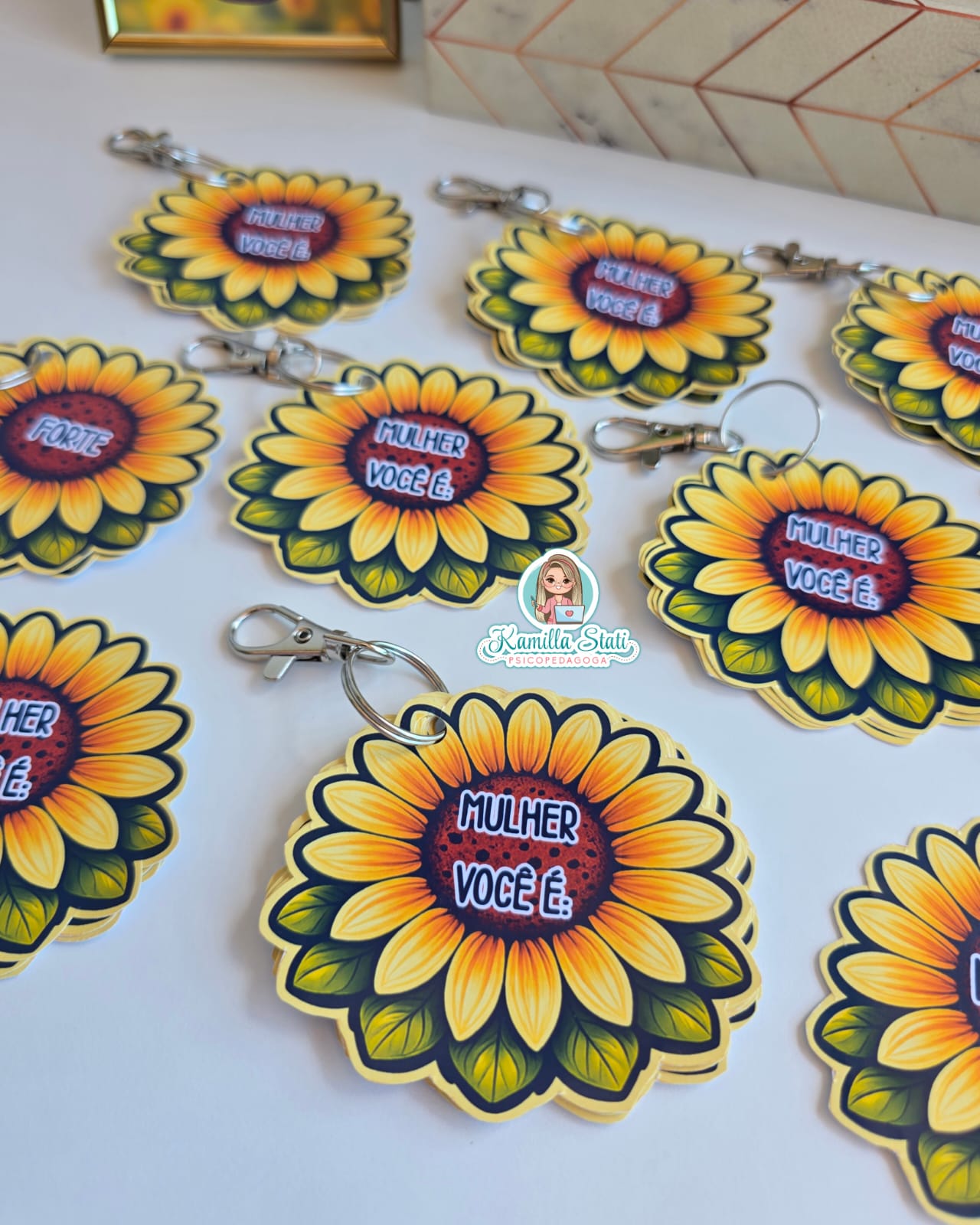 Chaveiro girassol dia da mulher - Imagem 5