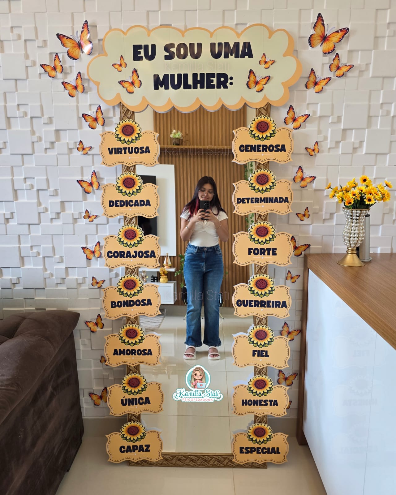 Espelho das afirmações dia da mulher girassol - Imagem 2