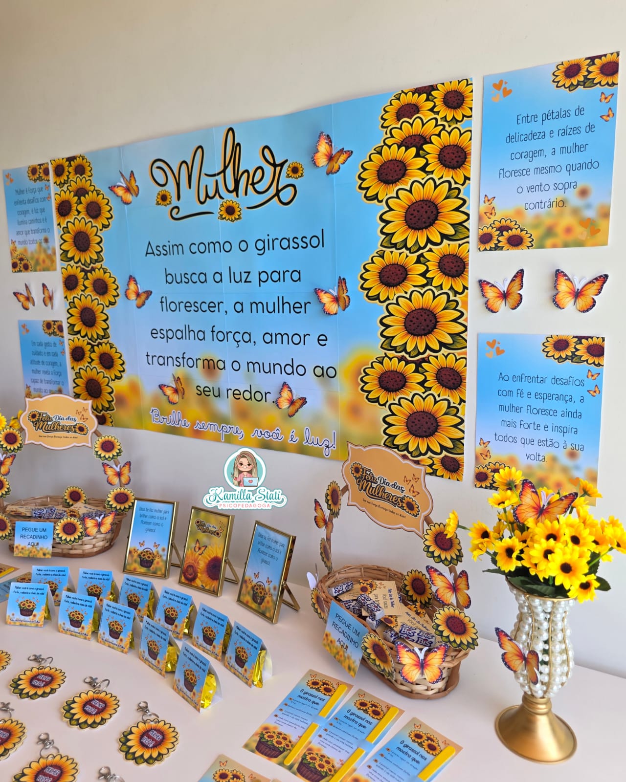 Kit acolhimento dia da mulher girassol - Imagem 2