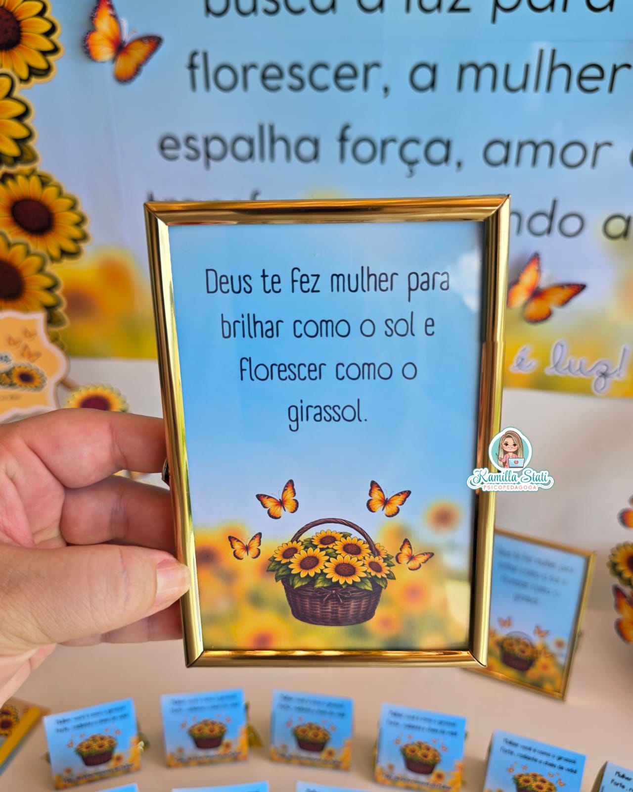 Kit acolhimento dia da mulher girassol - Imagem 6