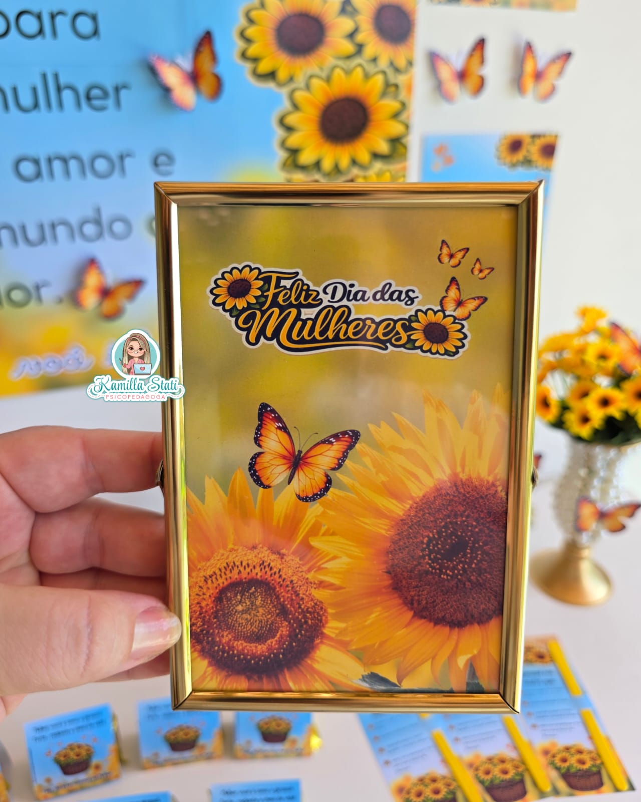 Kit acolhimento dia da mulher girassol - Imagem 7