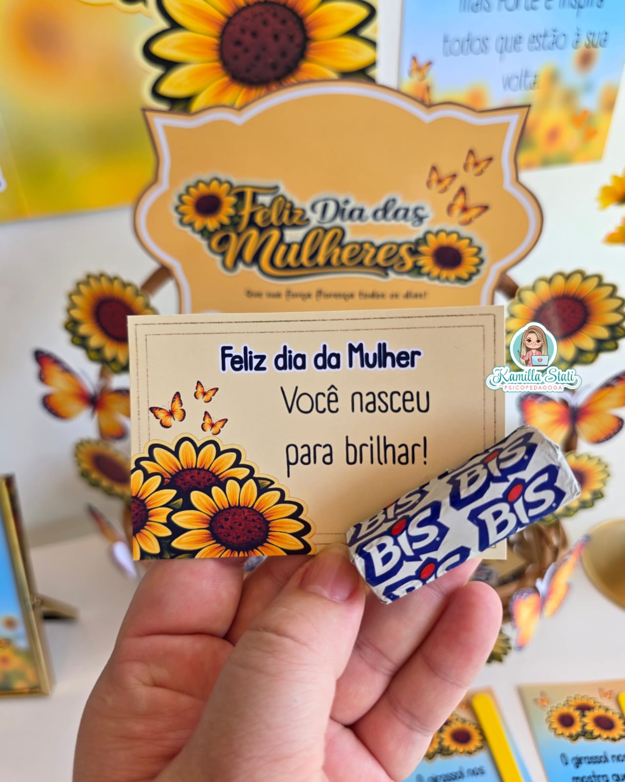 Kit acolhimento dia da mulher girassol - Imagem 8