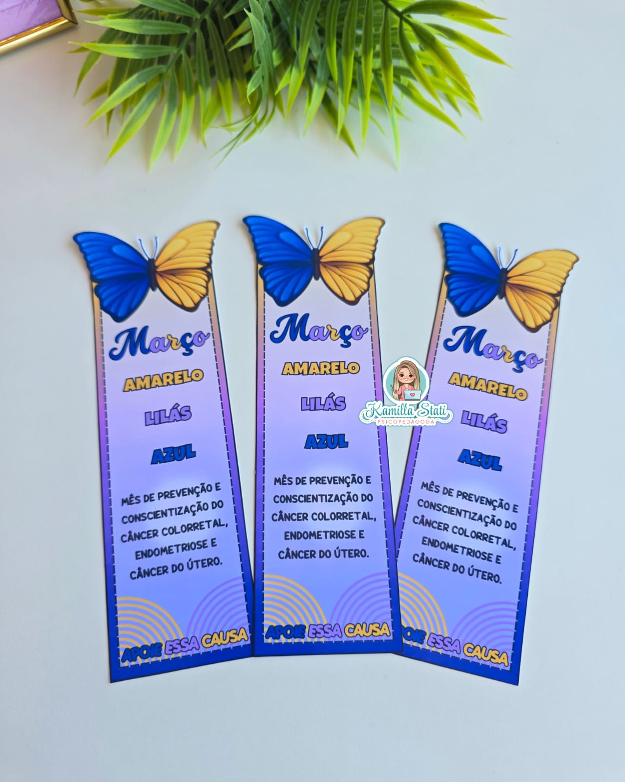 Lembrancinhas março azul, amarelo e lilás - Imagem 2