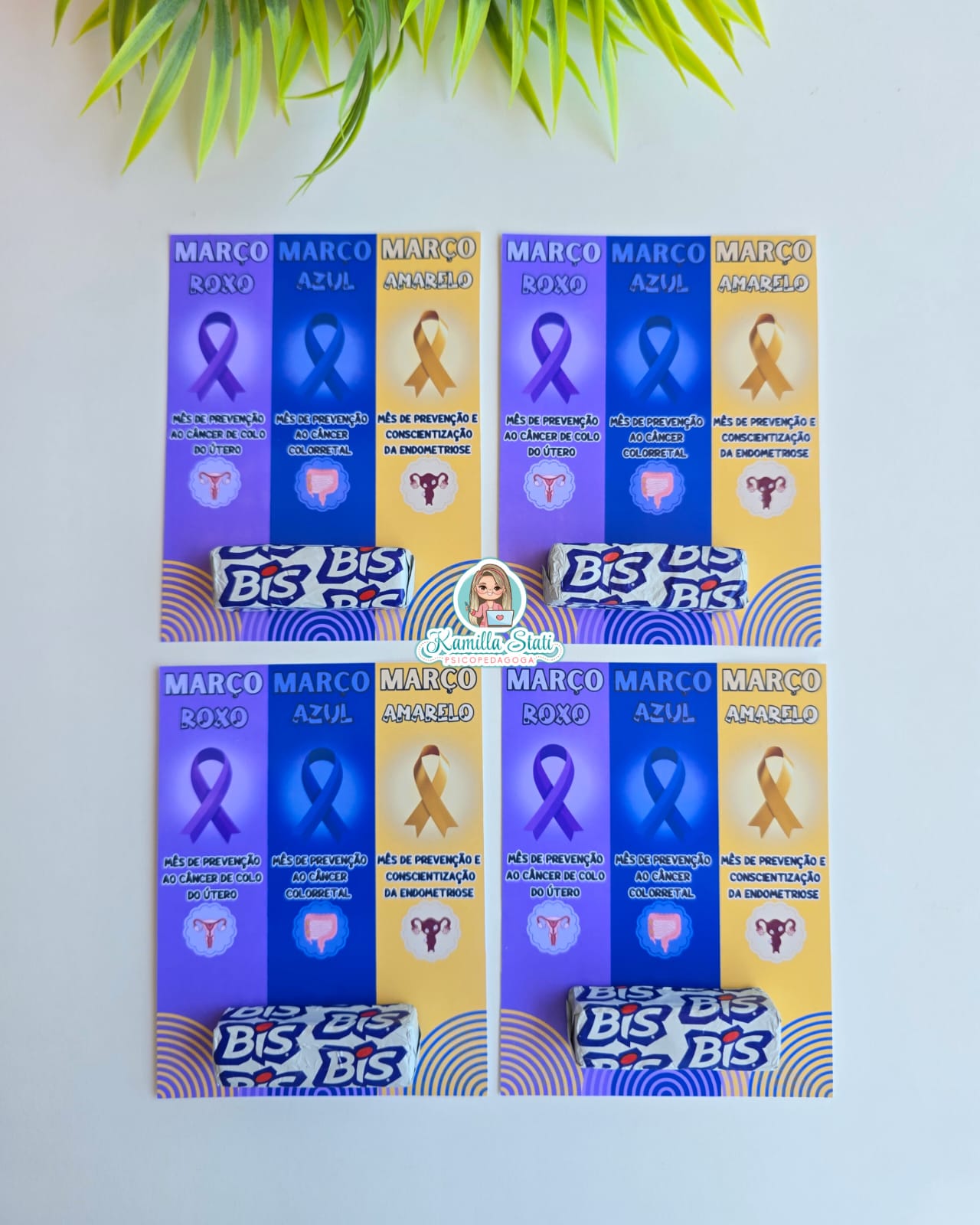 Lembrancinhas março azul, amarelo e lilás - Imagem 4