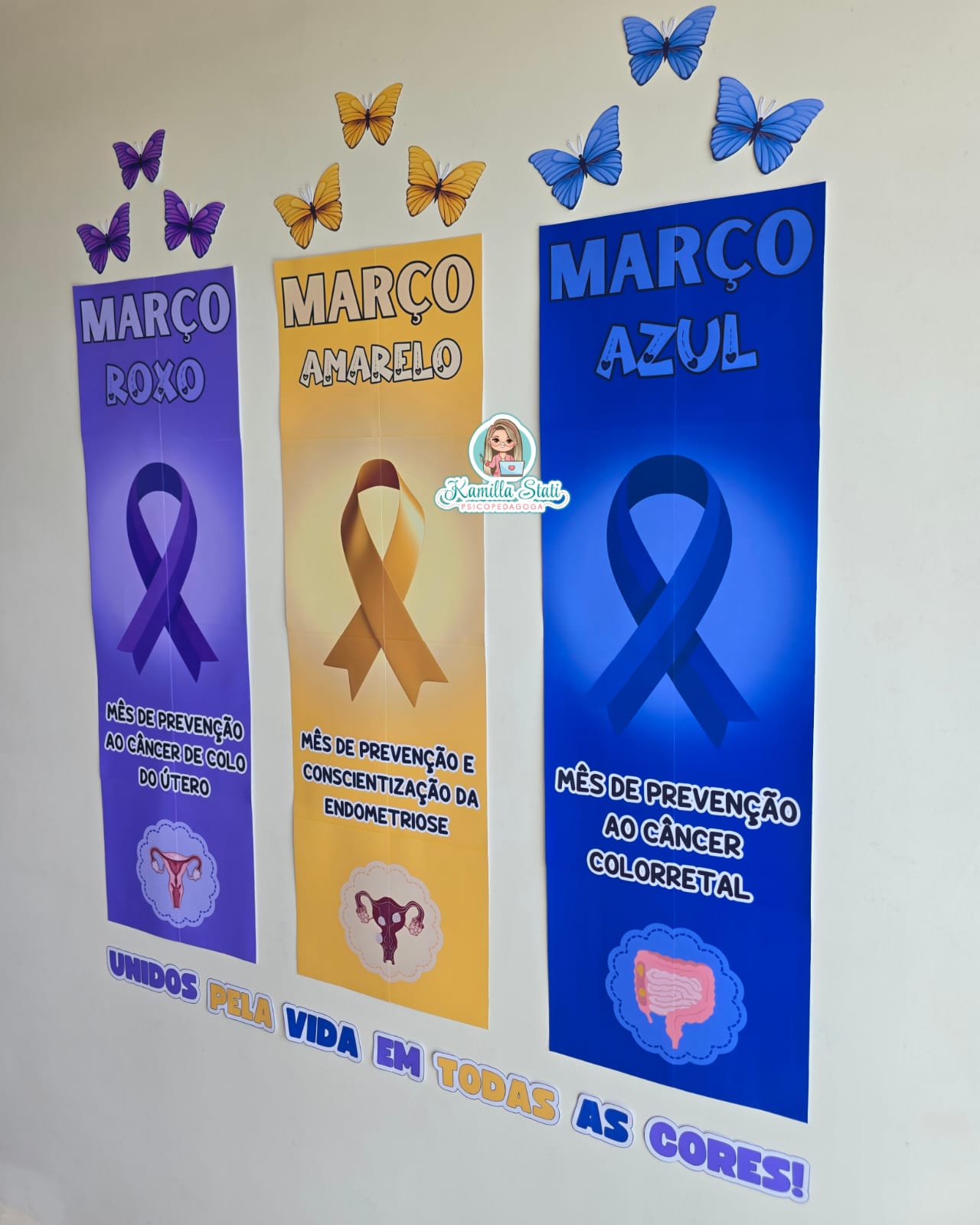 Painel março azul, amarelo e lilás - Imagem 2