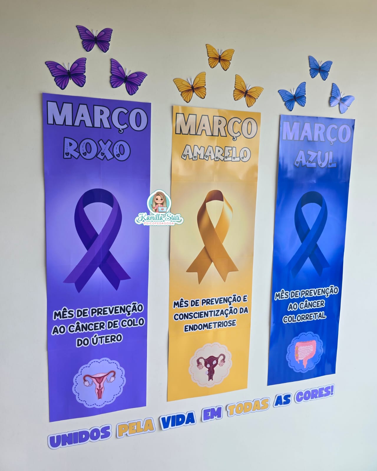 Painel março azul, amarelo e lilás - Imagem 3