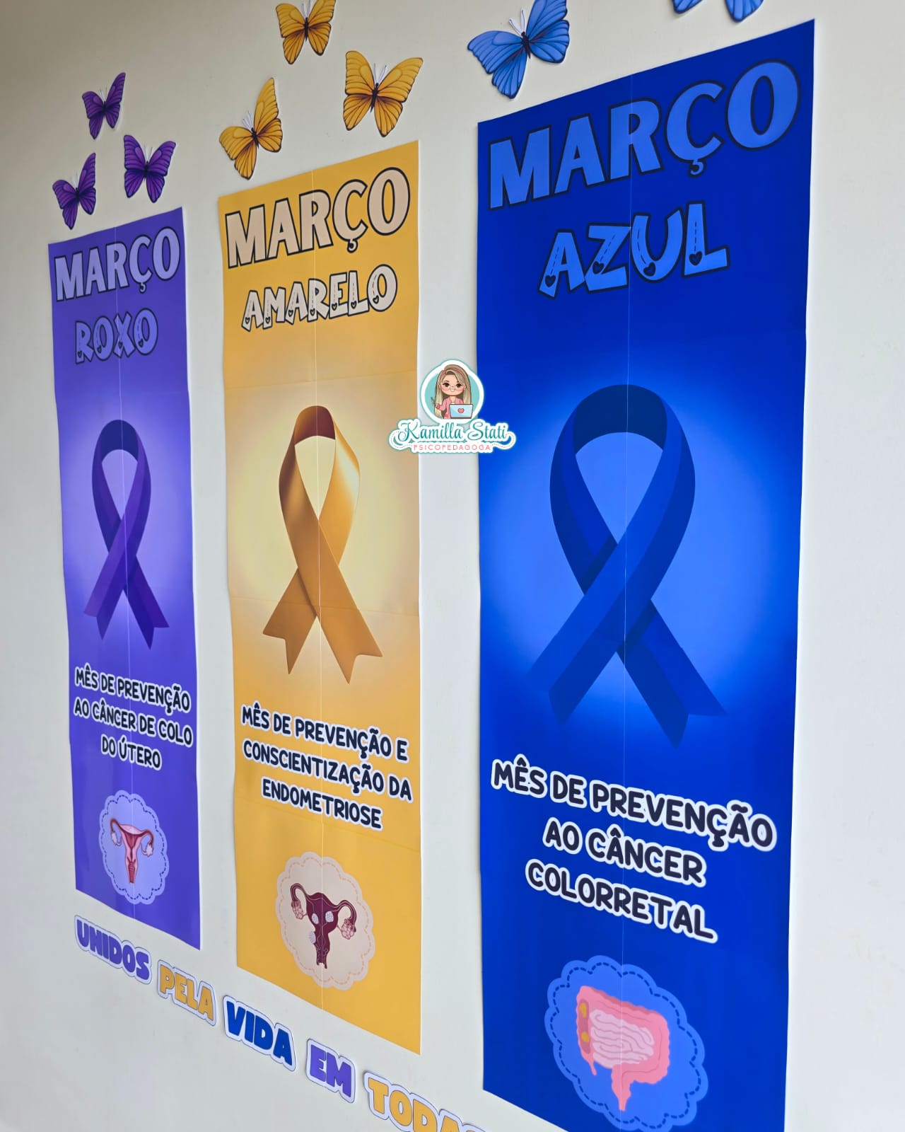 Painel março azul, amarelo e lilás - Imagem 5