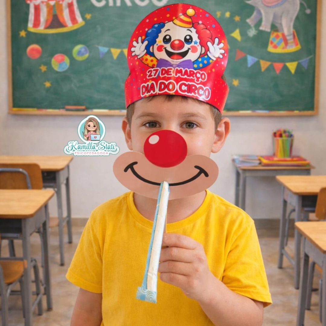 Boca de palhaço divertida dia do circo