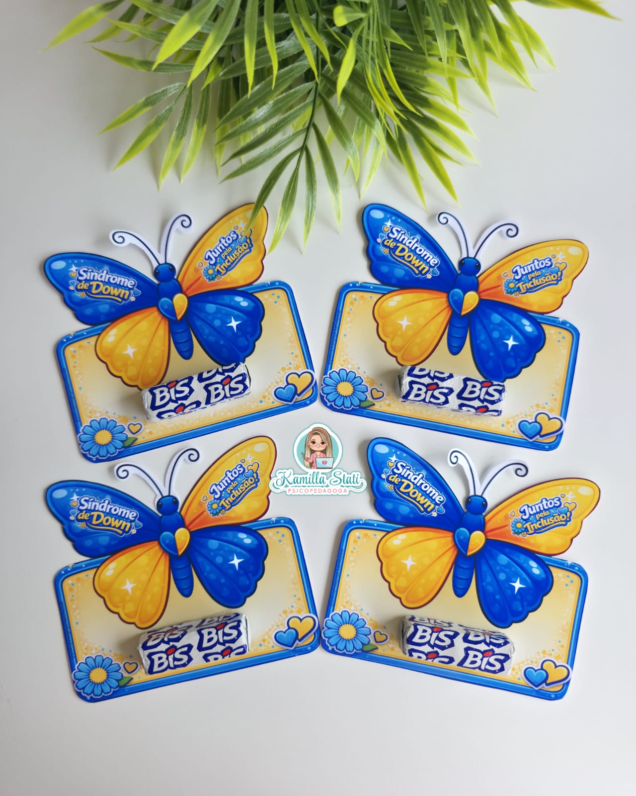 Cartão borboleta Síndrome de down - Imagem 2