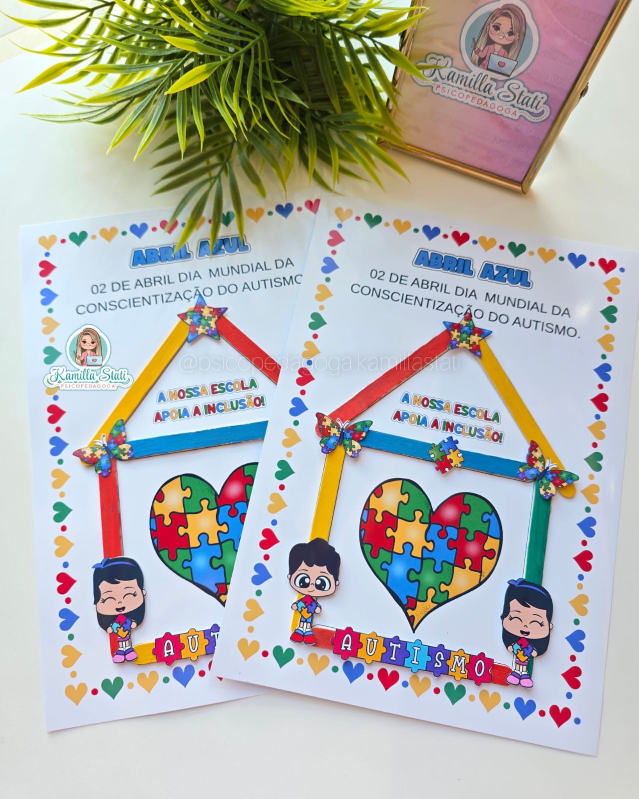 Casinha de palitos autismo - Imagem 2