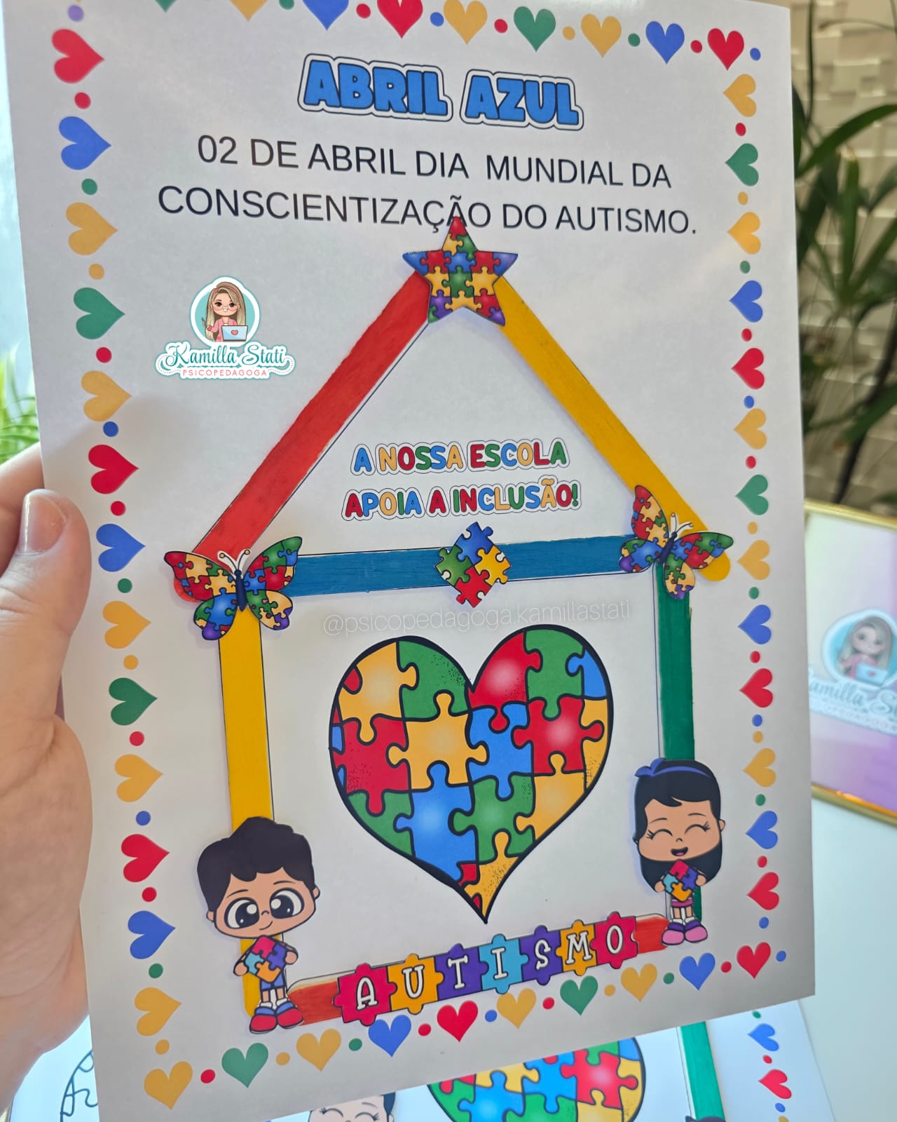 Casinha de palitos autismo - Imagem 4