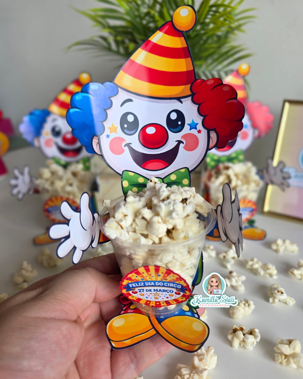 Copinho palhaço pipoca dia do circo - Imagem 3