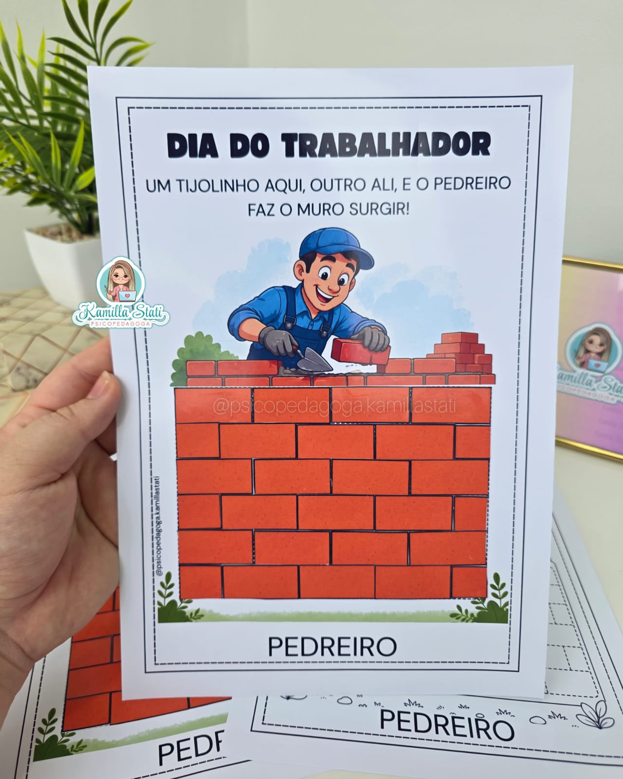 Atividade interativa dia do trabalhador: Pedreiro