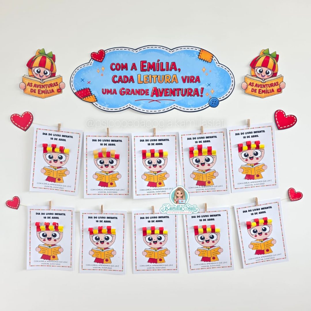 Atividade interativa dia do livro Emília
