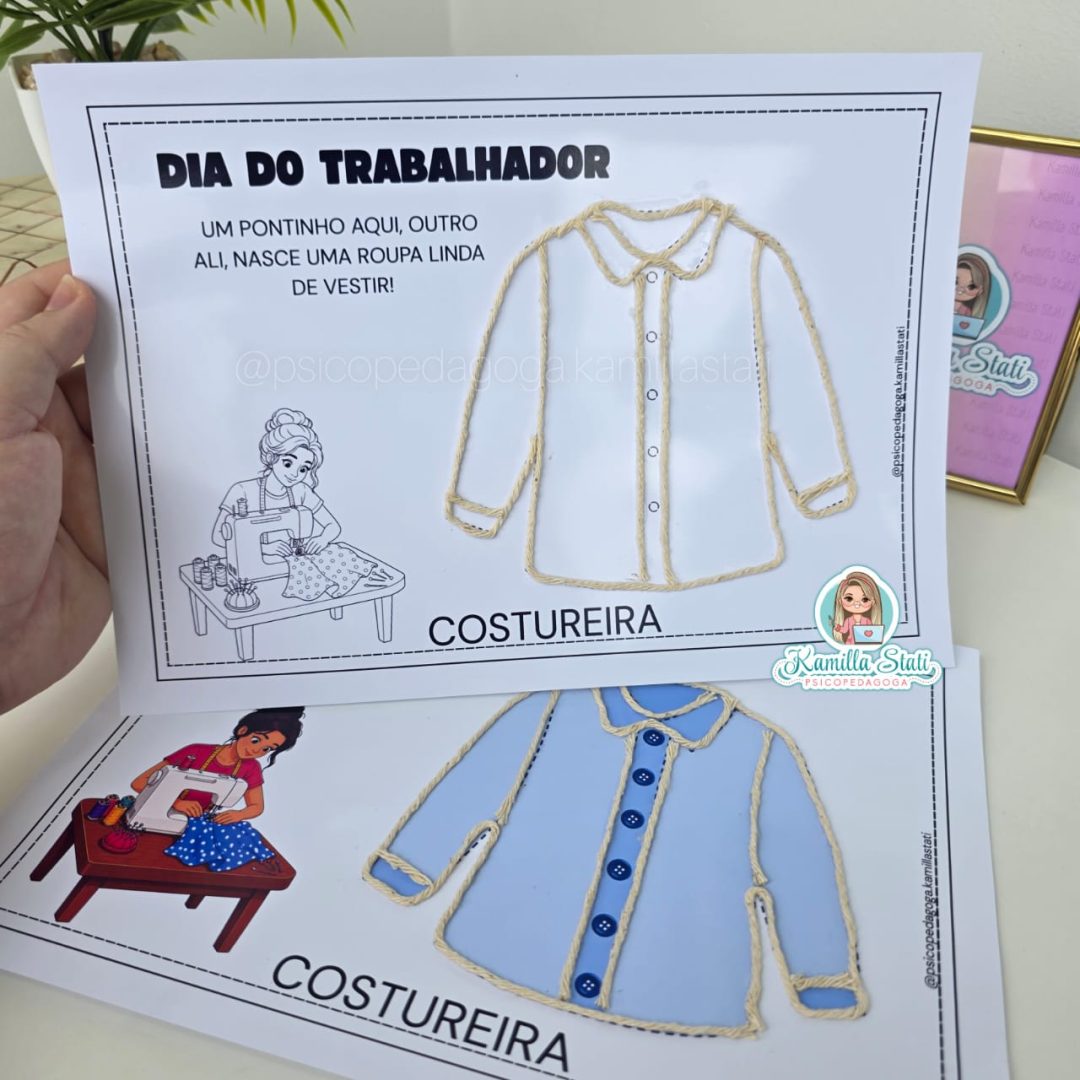 Atividade interativa Dia do Trabalhador: Costureira