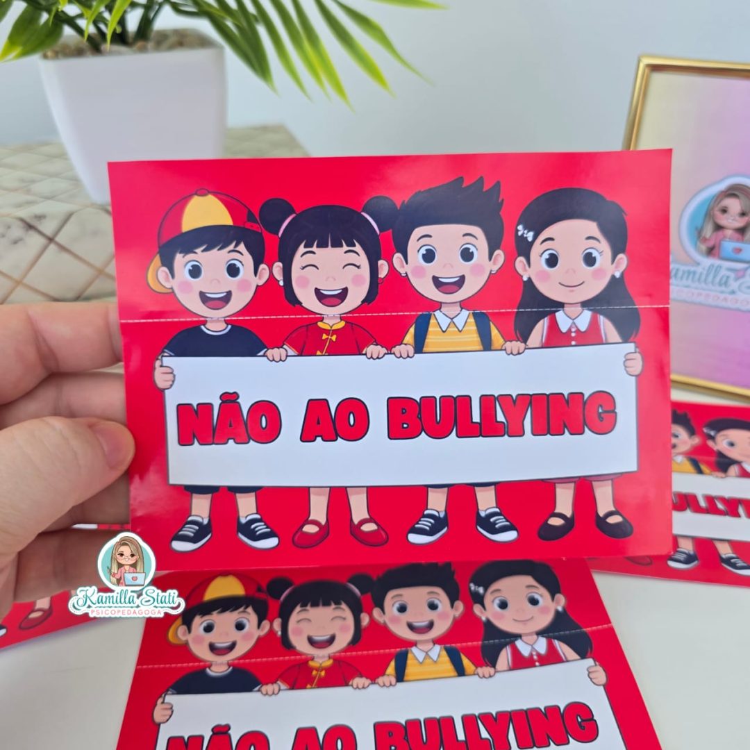 Cartão interativo interativo não ao bullying