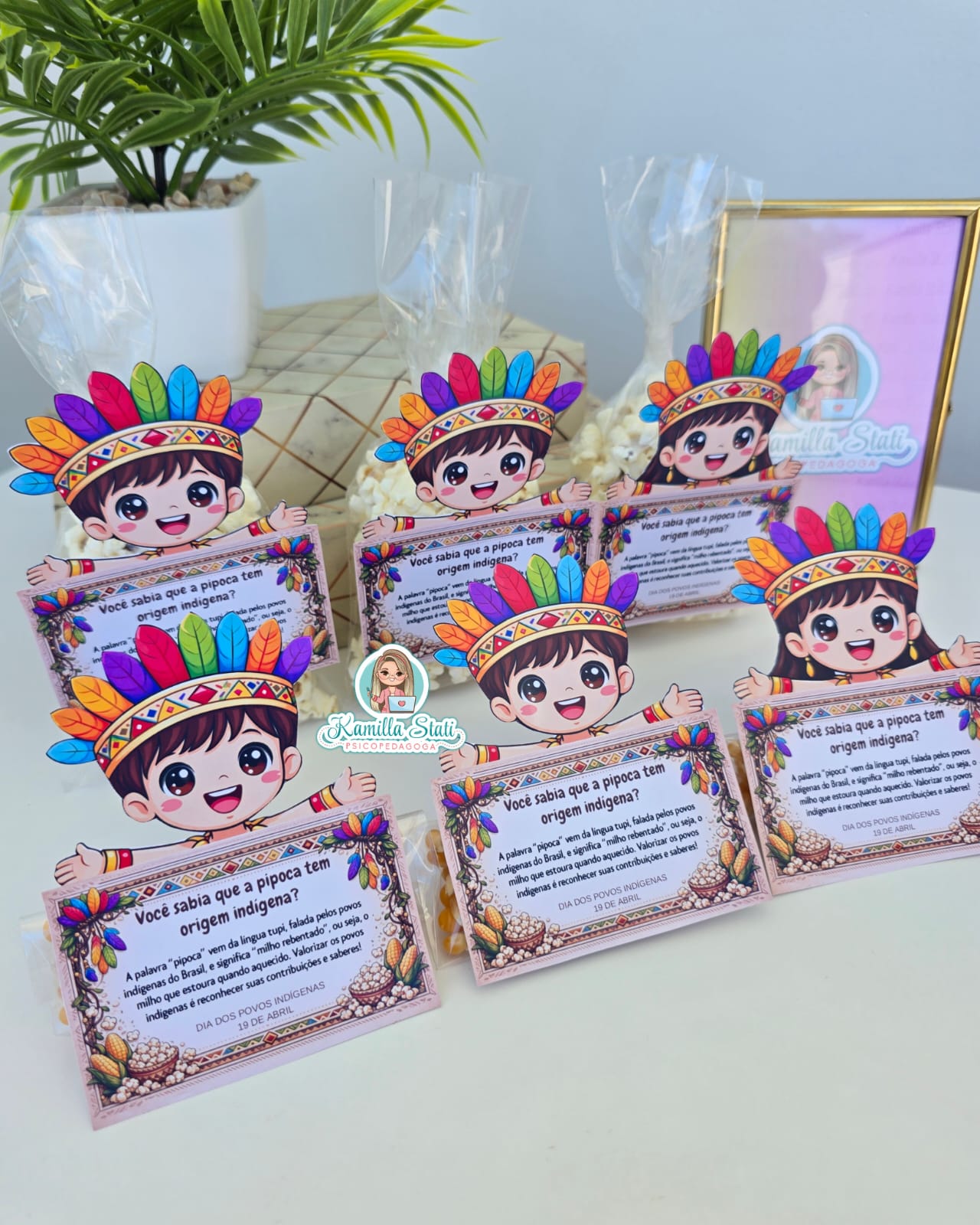 Cartão origem da pipoca povos indígenas - Imagem 5