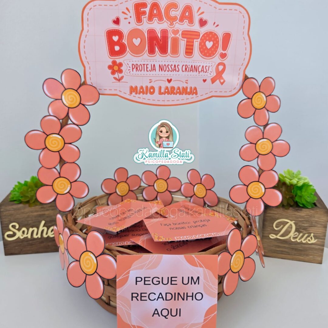 Cesta de recadinhos: Maio laranja