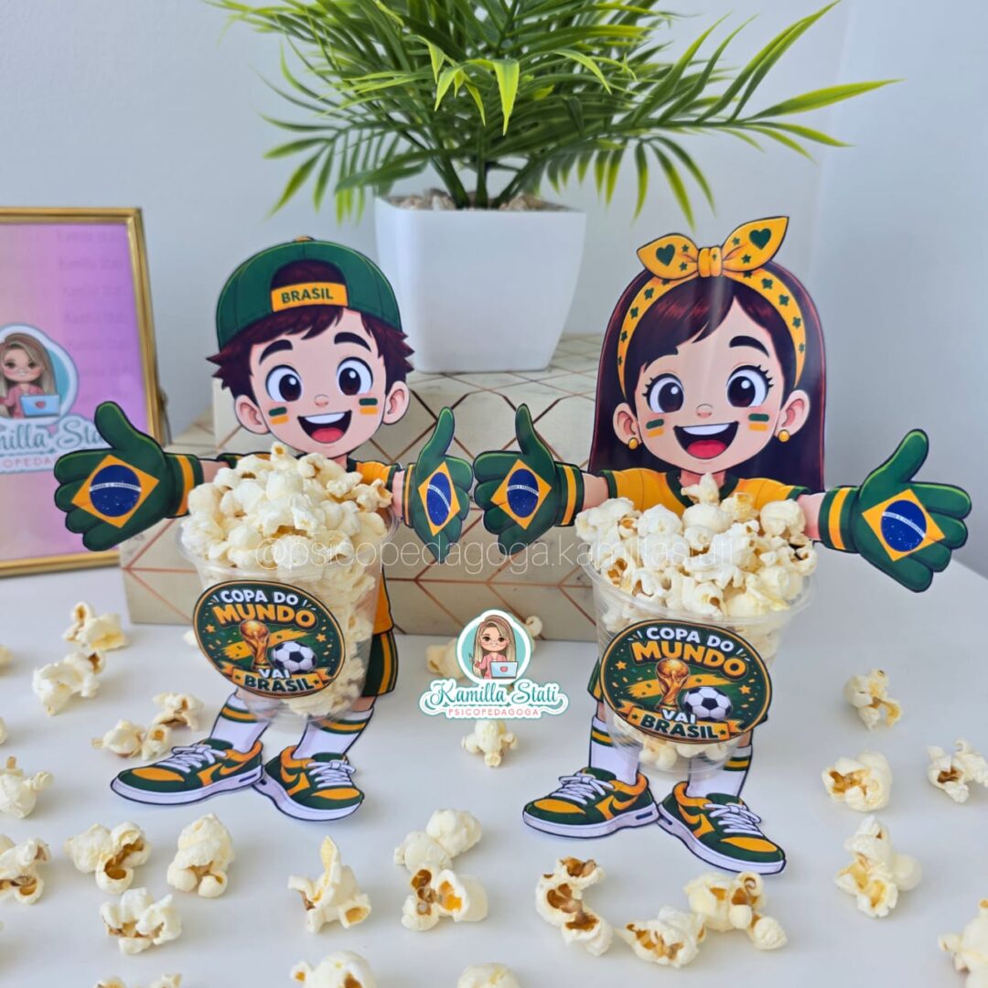 Copinho para pipoca Copa do Mundo