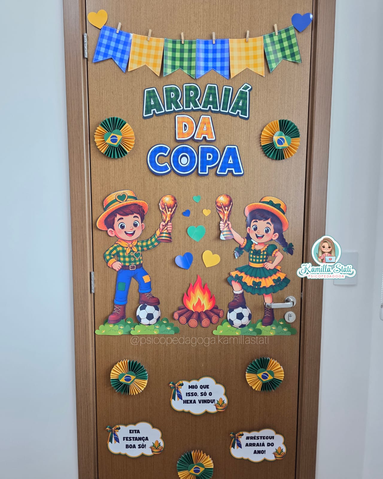 Decoração de porta: festa junina copa do mundo - Imagem 3