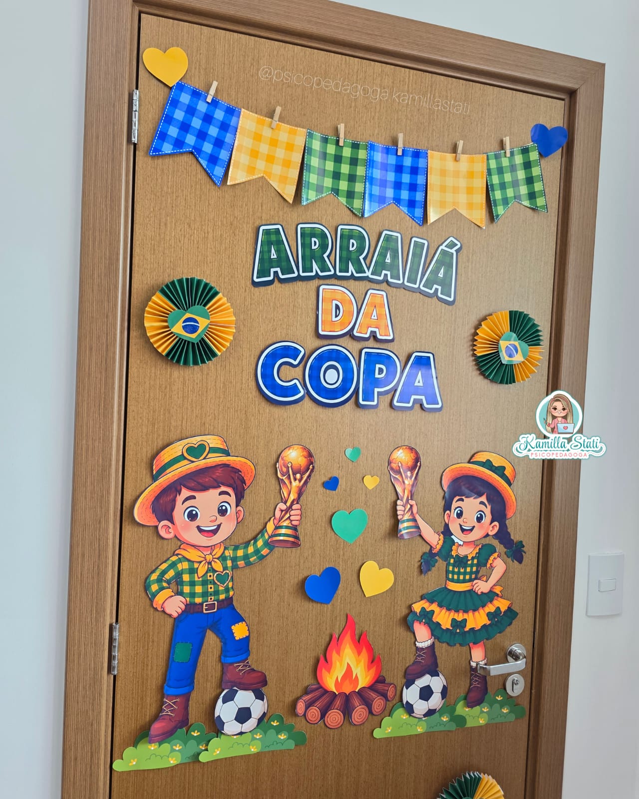 Decoração de porta: festa junina copa do mundo - Imagem 4