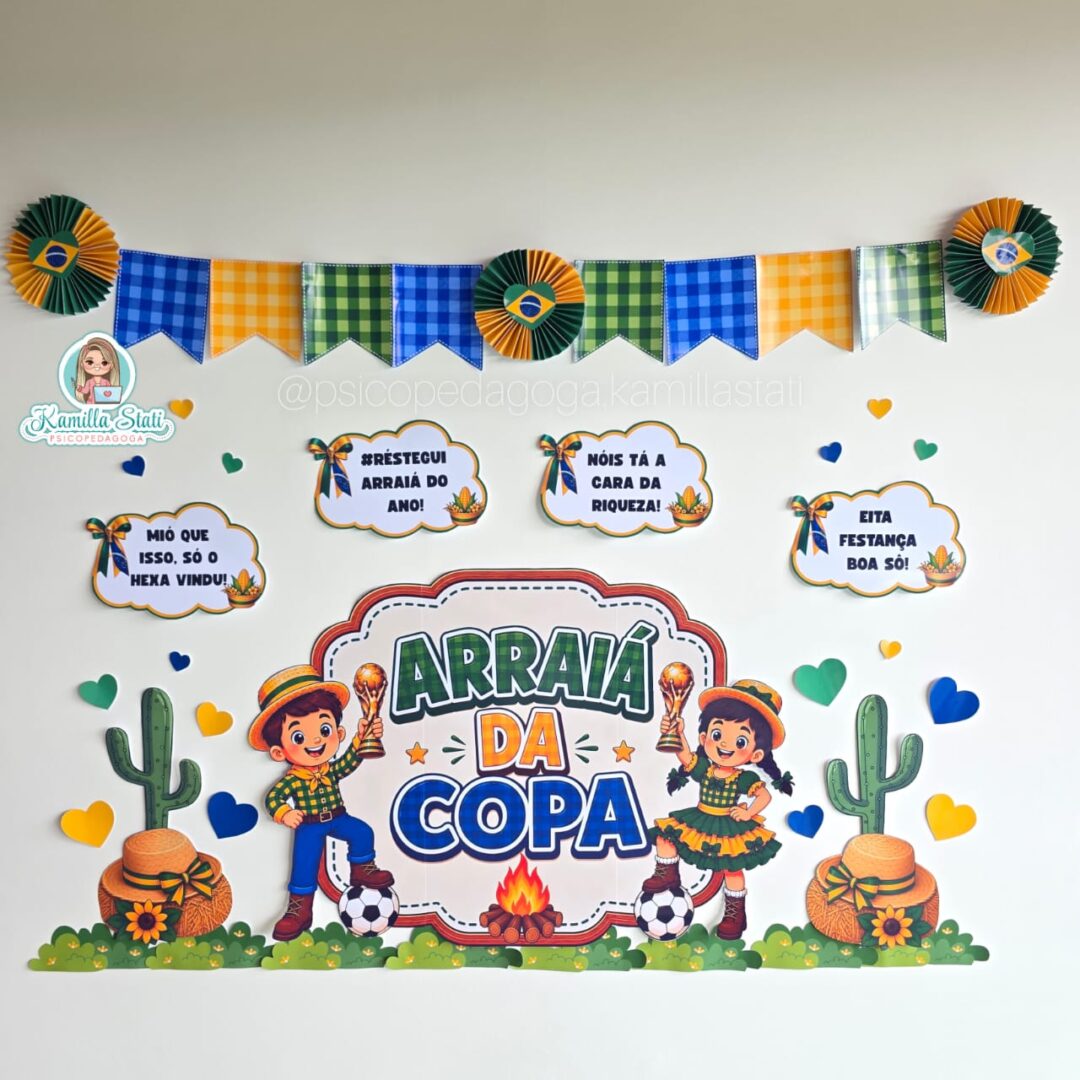 Painel festa junina copa do mundo