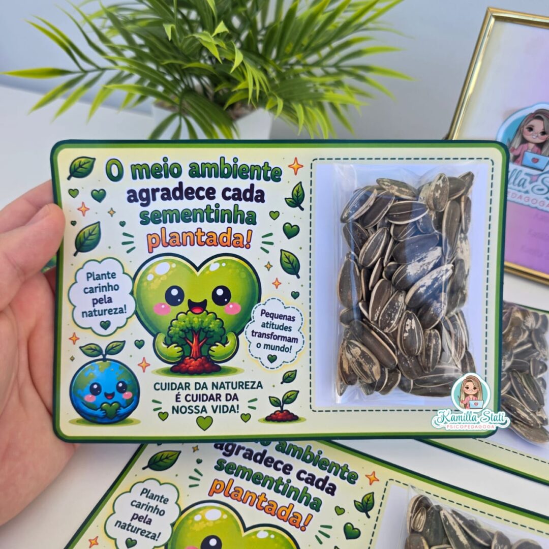 Cartão para sementinhas: meio ambiente