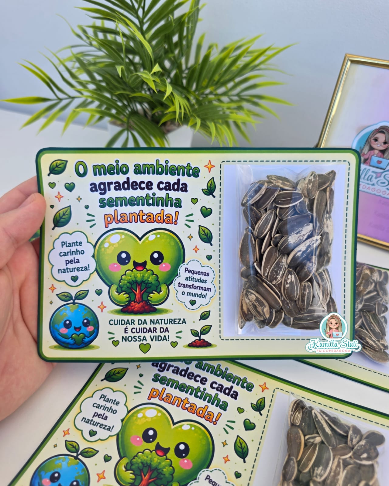 Cartão para sementinhas: meio ambiente