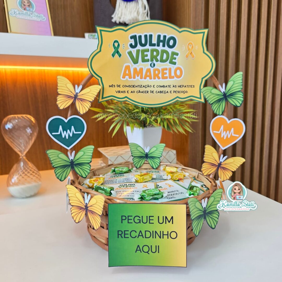 Cesta de recadinhos: Julho Verde e Amarelo