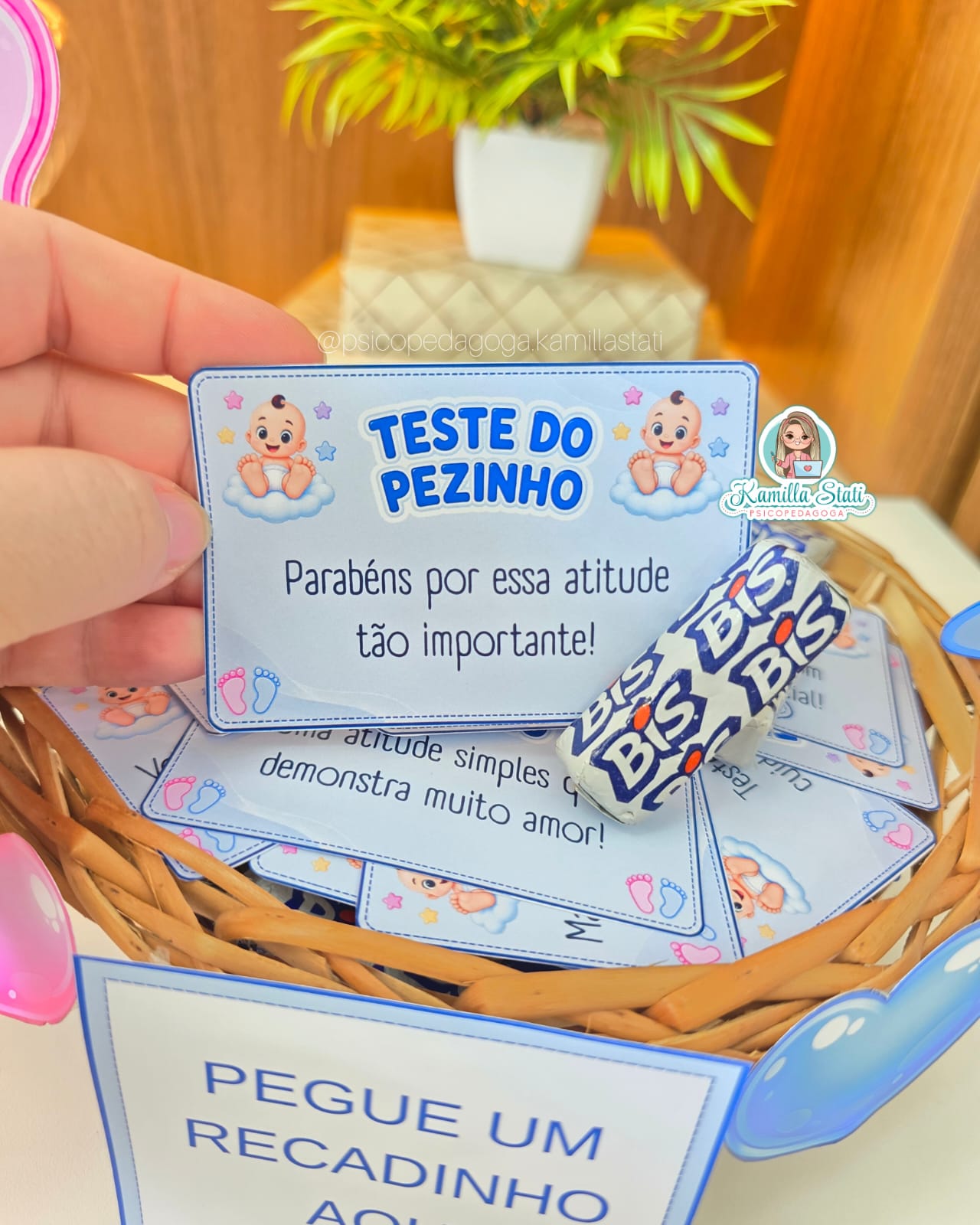 Cesta de recadinhos Teste do Pezinho - Imagem 2