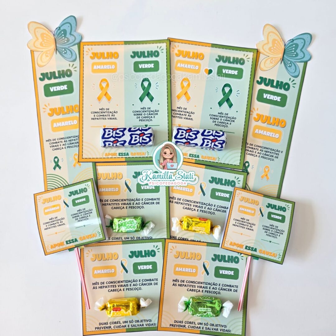 Lembrancinhas julho verde e amarelo