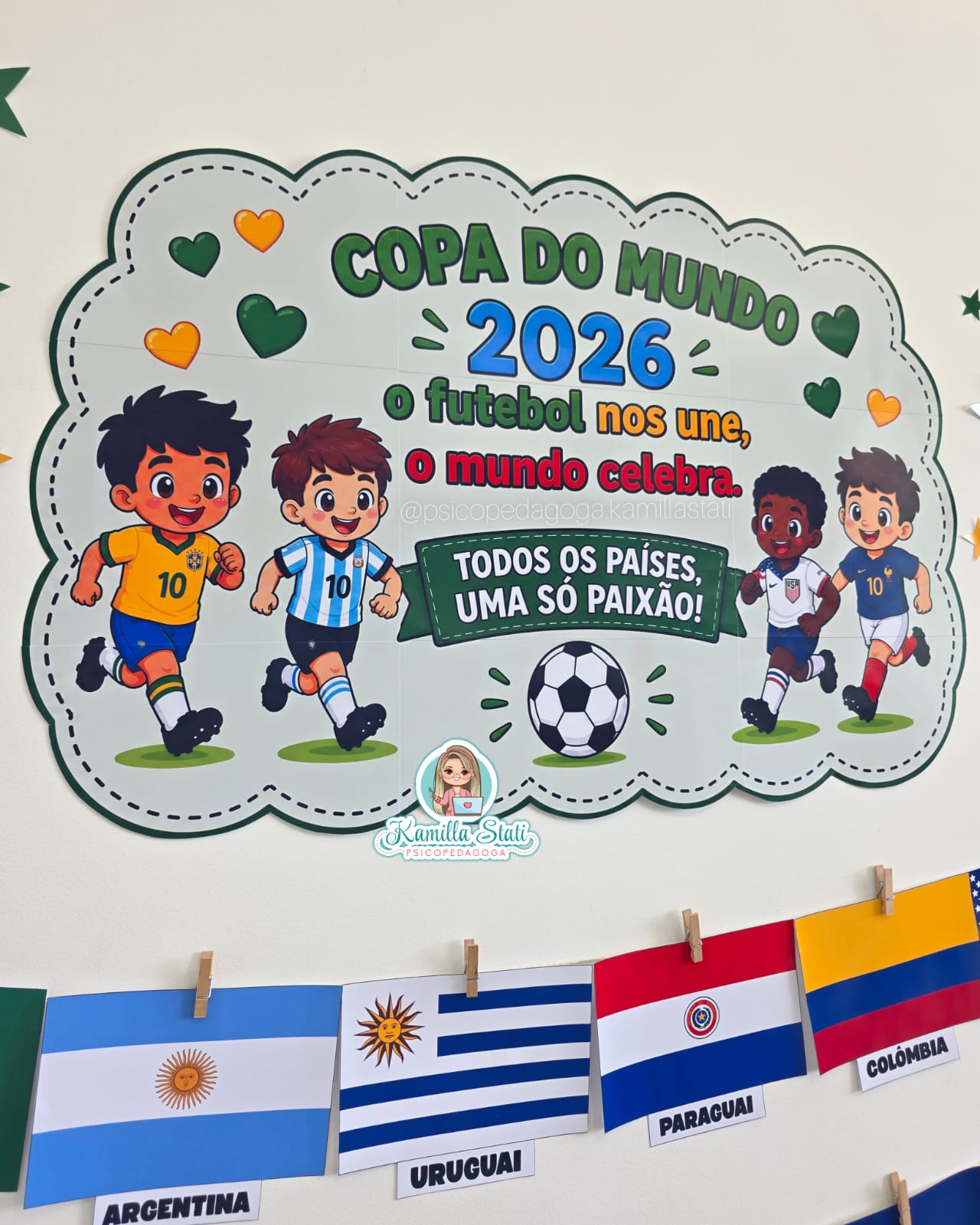 Mural de bandeiras dos países da Copa do Mundo 2026 - Imagem 5