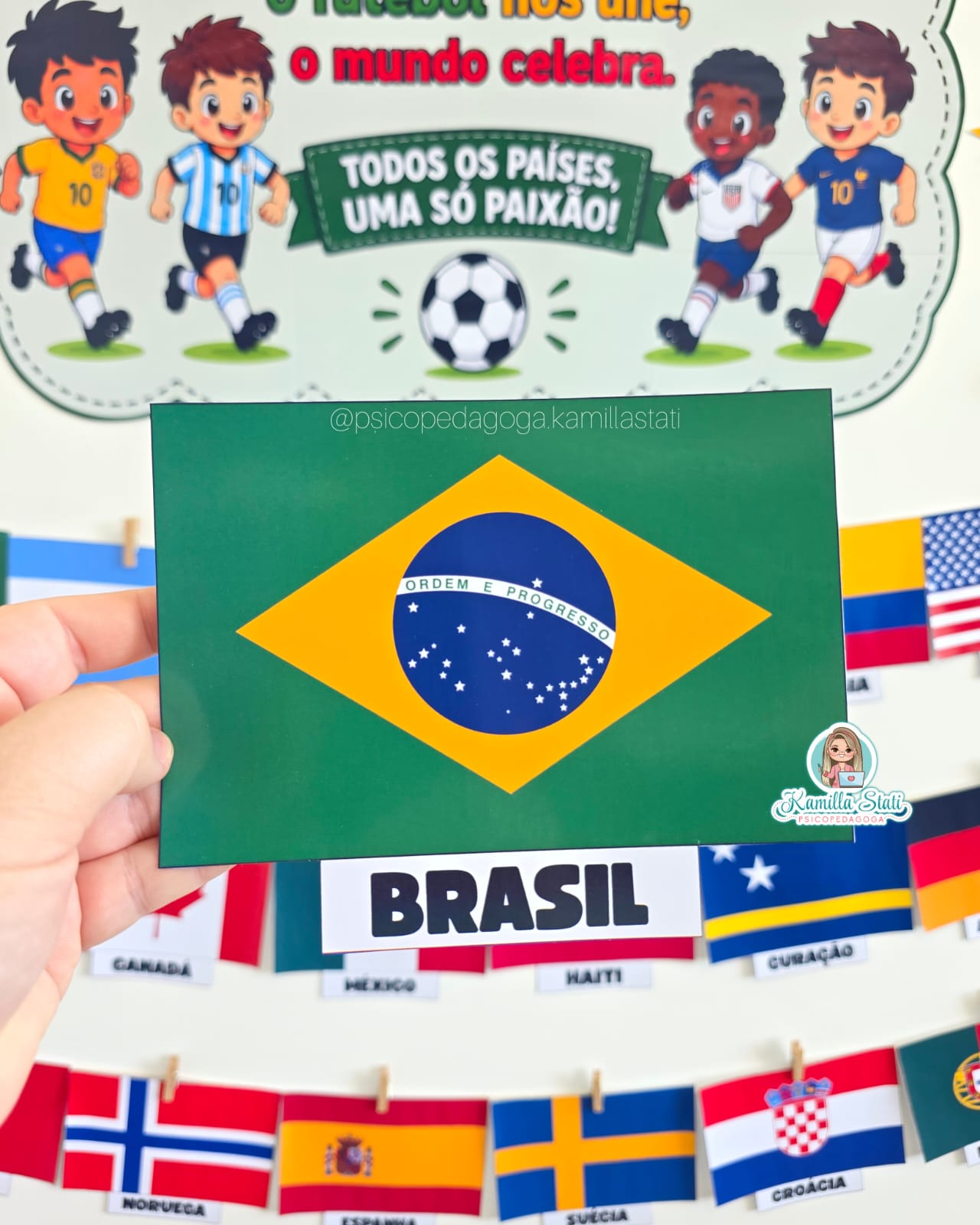 Mural de bandeiras dos países da Copa do Mundo 2026 - Imagem 6