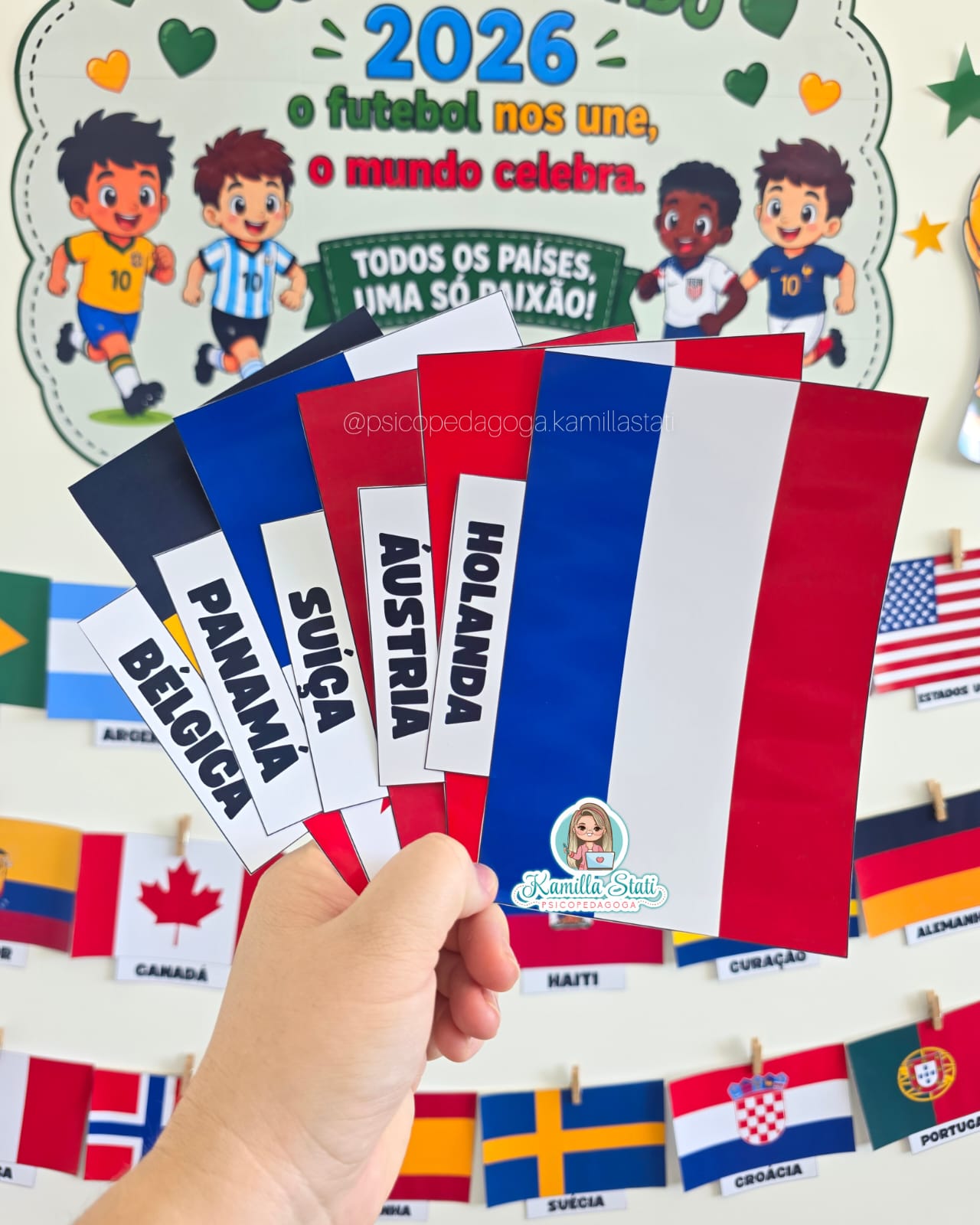 Mural de bandeiras dos países da Copa do Mundo 2026 - Imagem 7