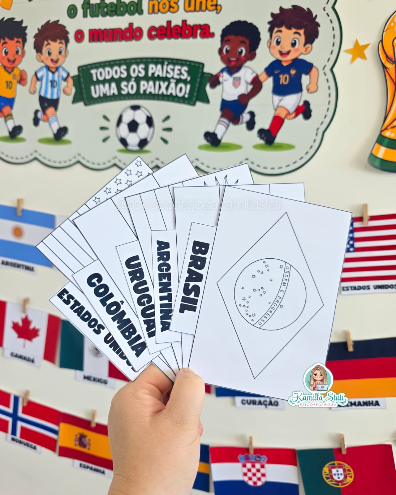 Mural de bandeiras dos países da Copa do Mundo 2026 - Imagem 9
