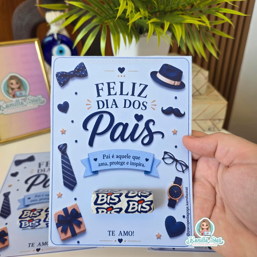 Cartão dia dos pais para bis