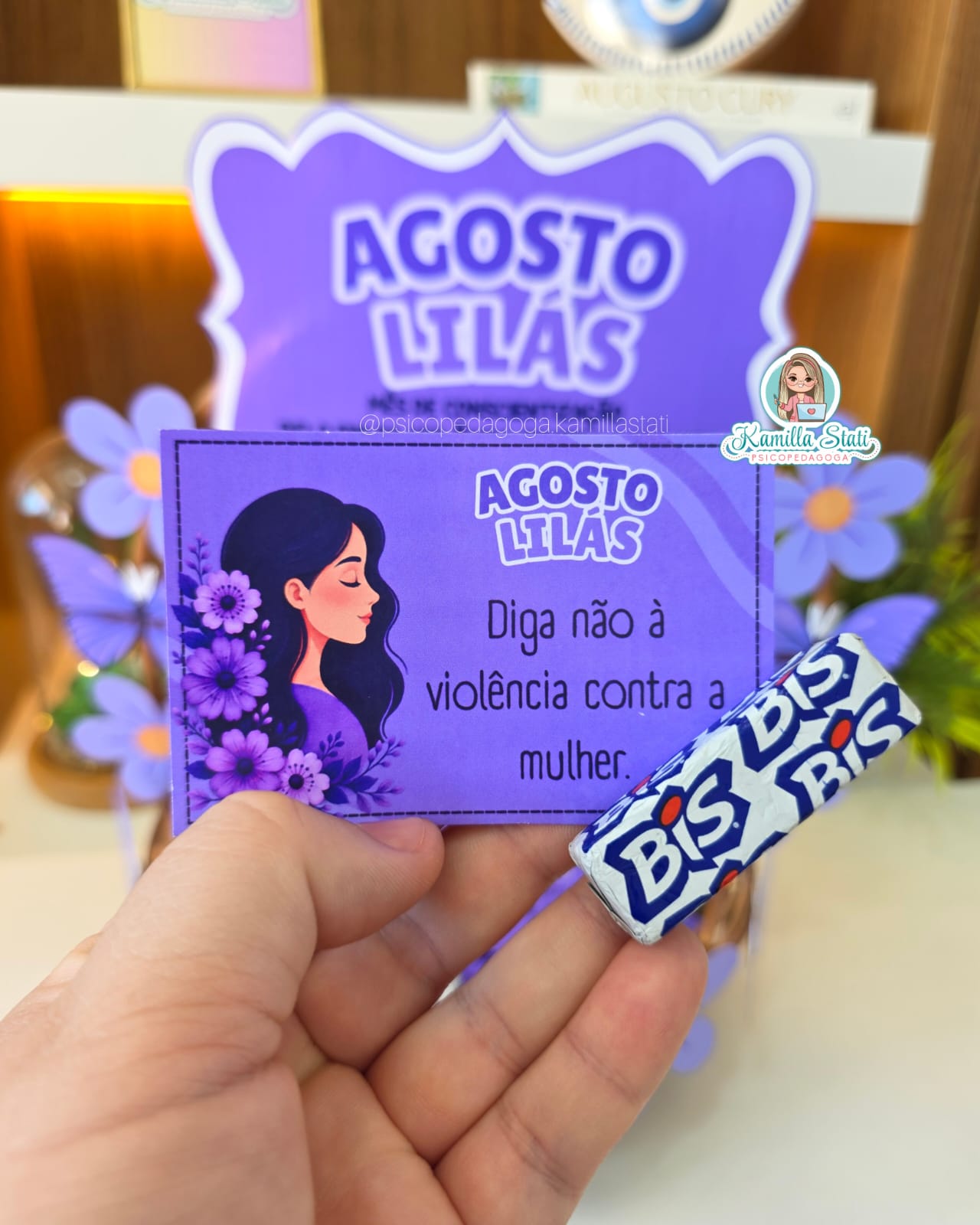 Cesta de recadinhos: Agosto Lilás - Imagem 3