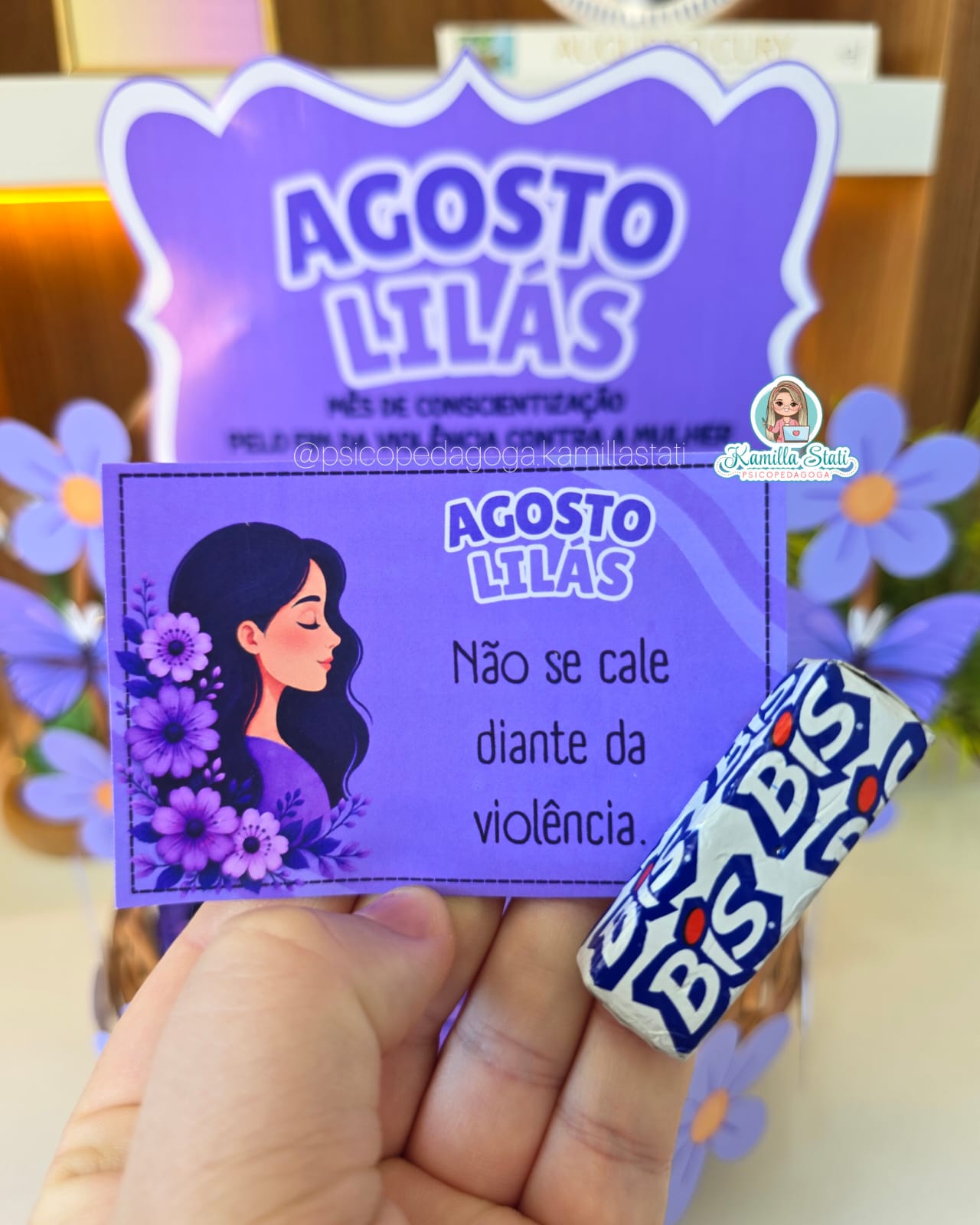 Cesta de recadinhos: Agosto Lilás - Imagem 4