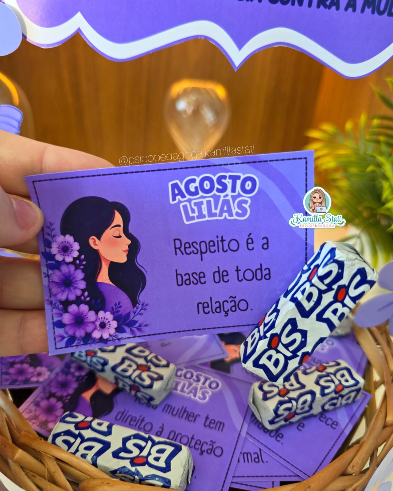 Cesta de recadinhos: Agosto Lilás - Imagem 5