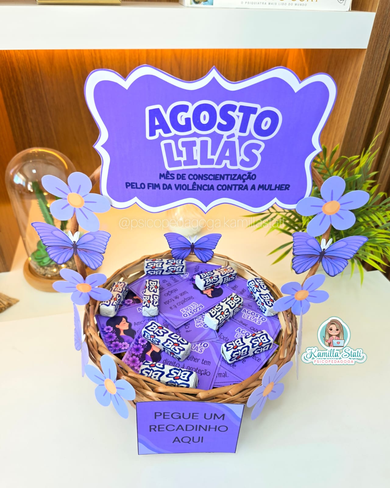 Cesta de recadinhos: Agosto Lilás - Imagem 6