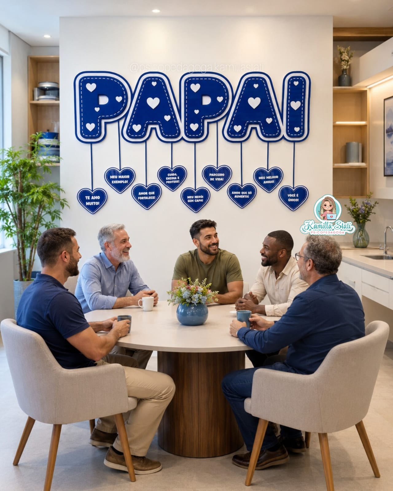 Painel dia dos pais corações - Imagem 2