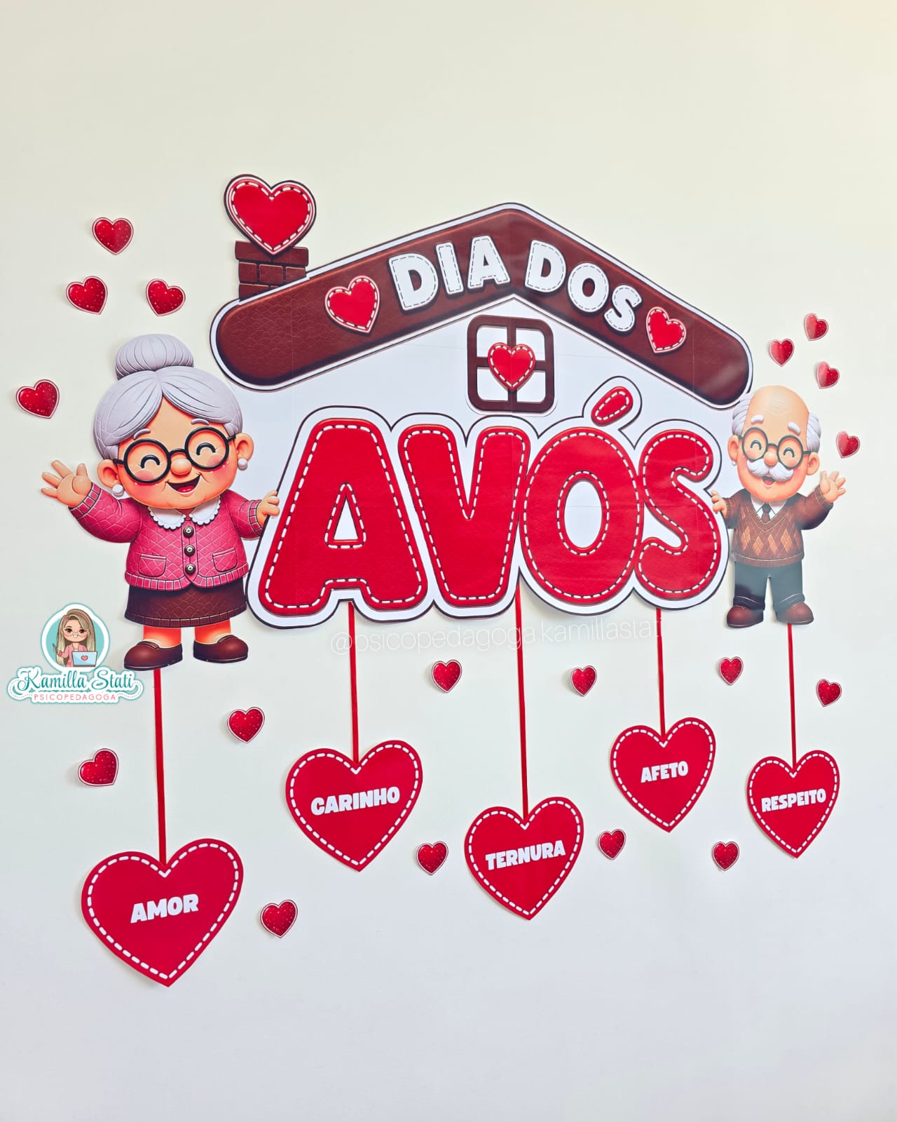 Painel dia dos avós corações - Imagem 2