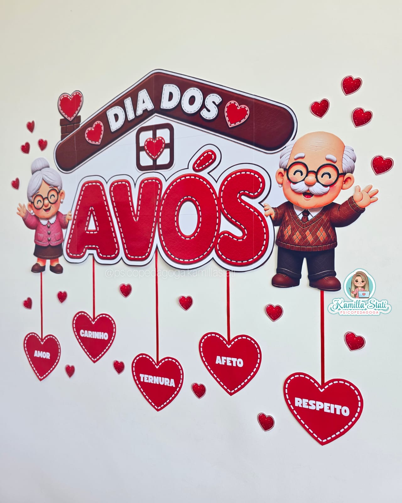 Painel dia dos avós corações - Imagem 3