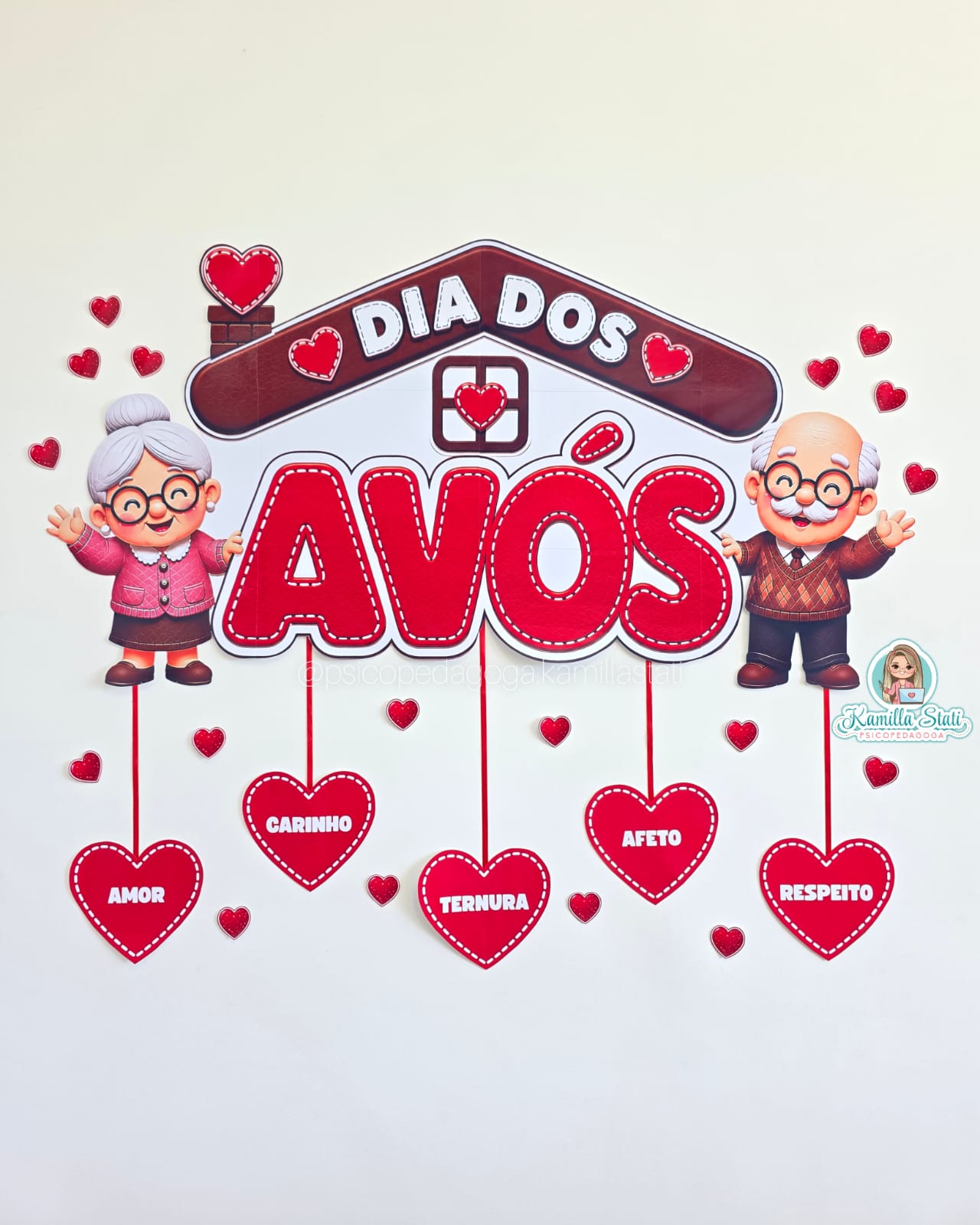 Painel dia dos avós corações - Imagem 4