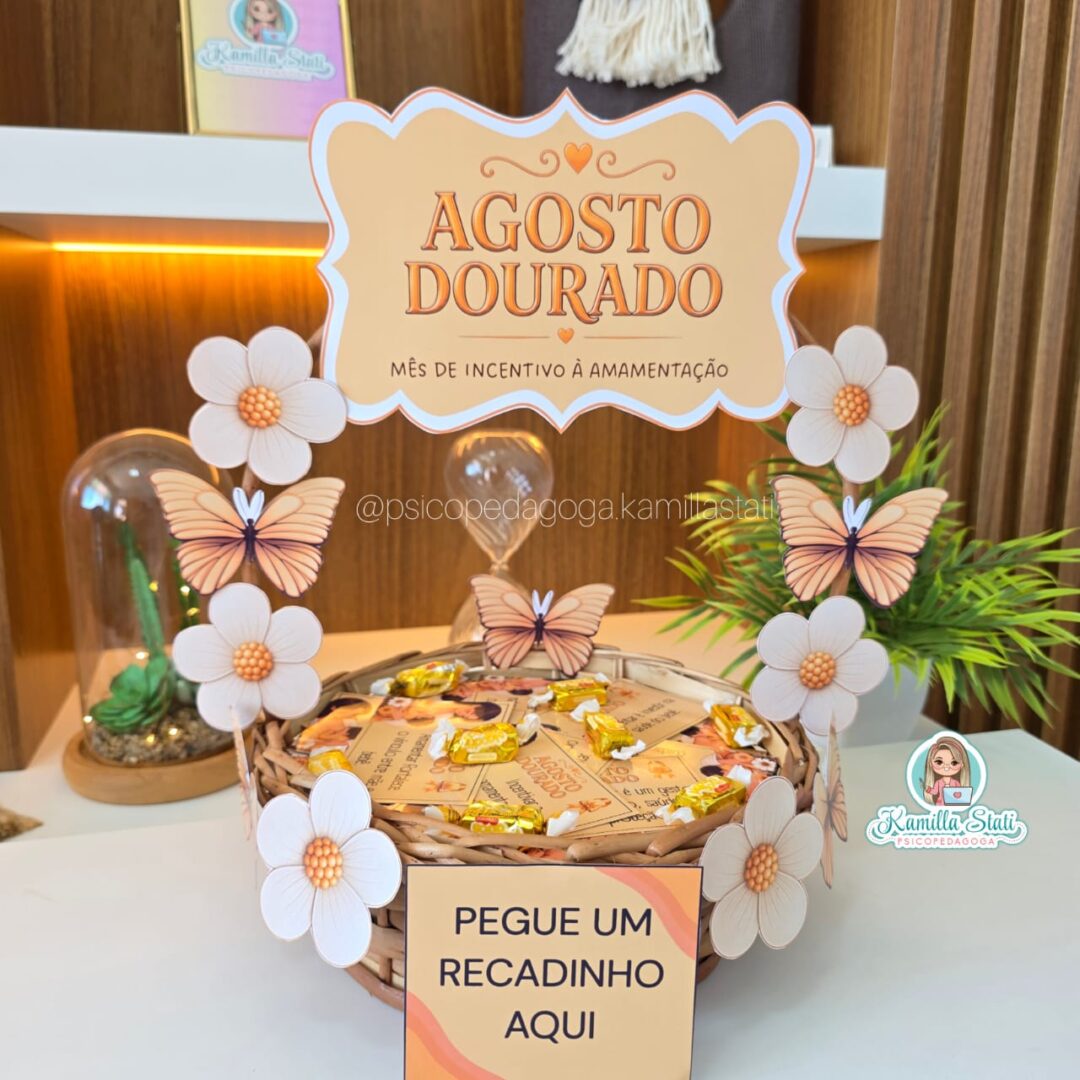 Cesta de recadinhos: Agosto Dourado