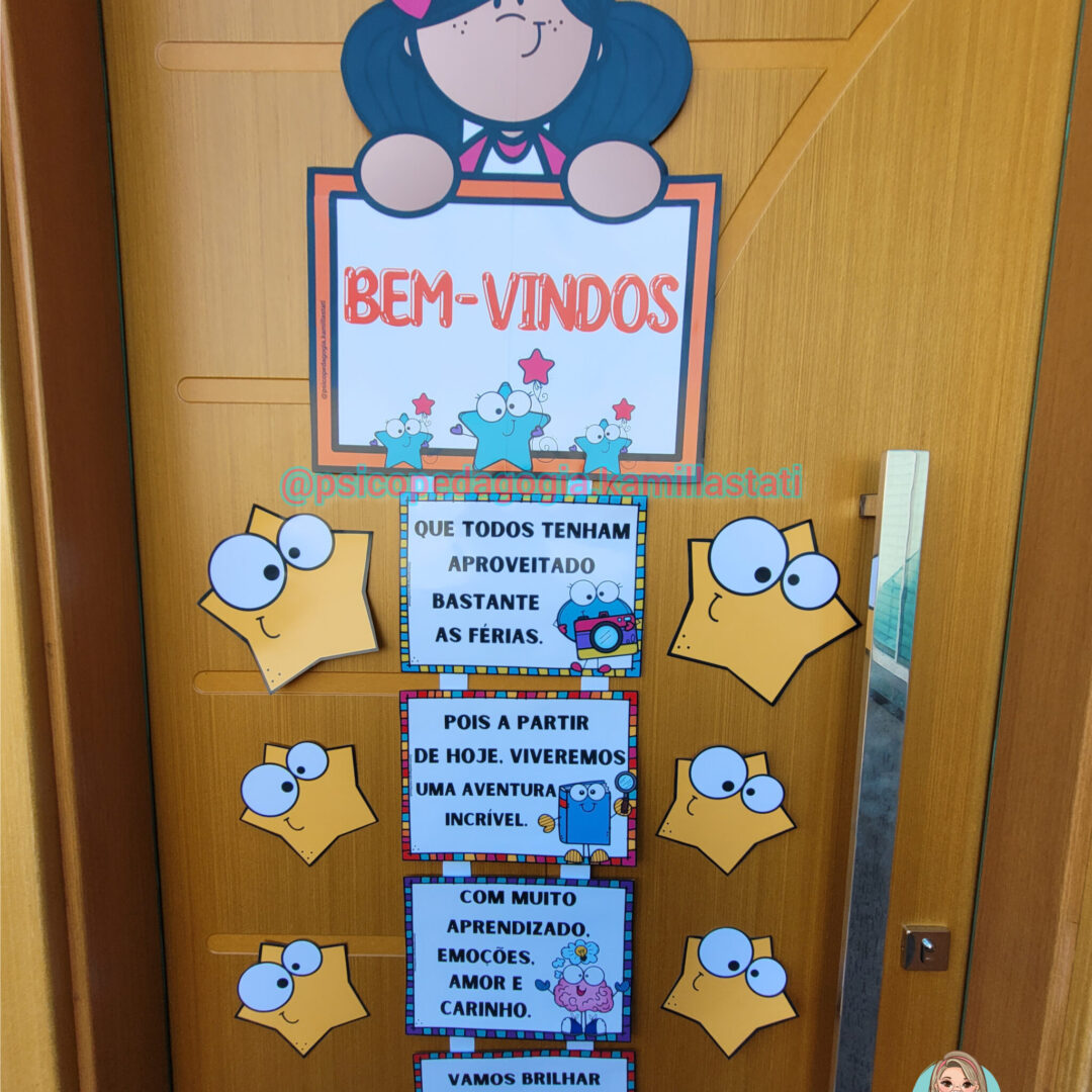 Placa de porta: volta às aulas