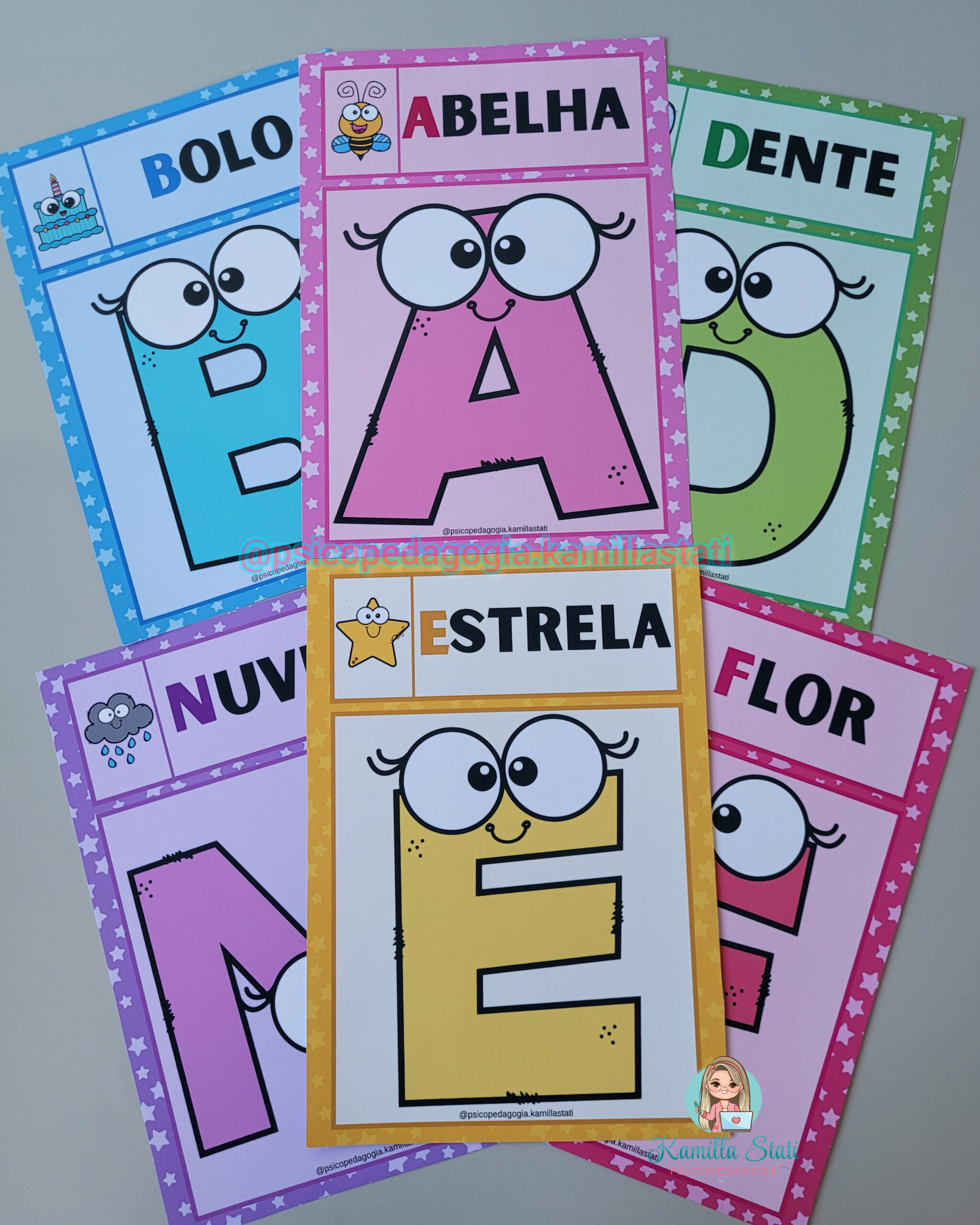 Kit alfabeto e números de parede animado - Imagem 2