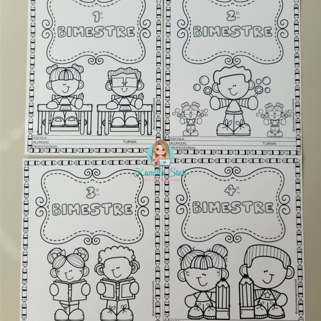 Capas bimestrais para colorir