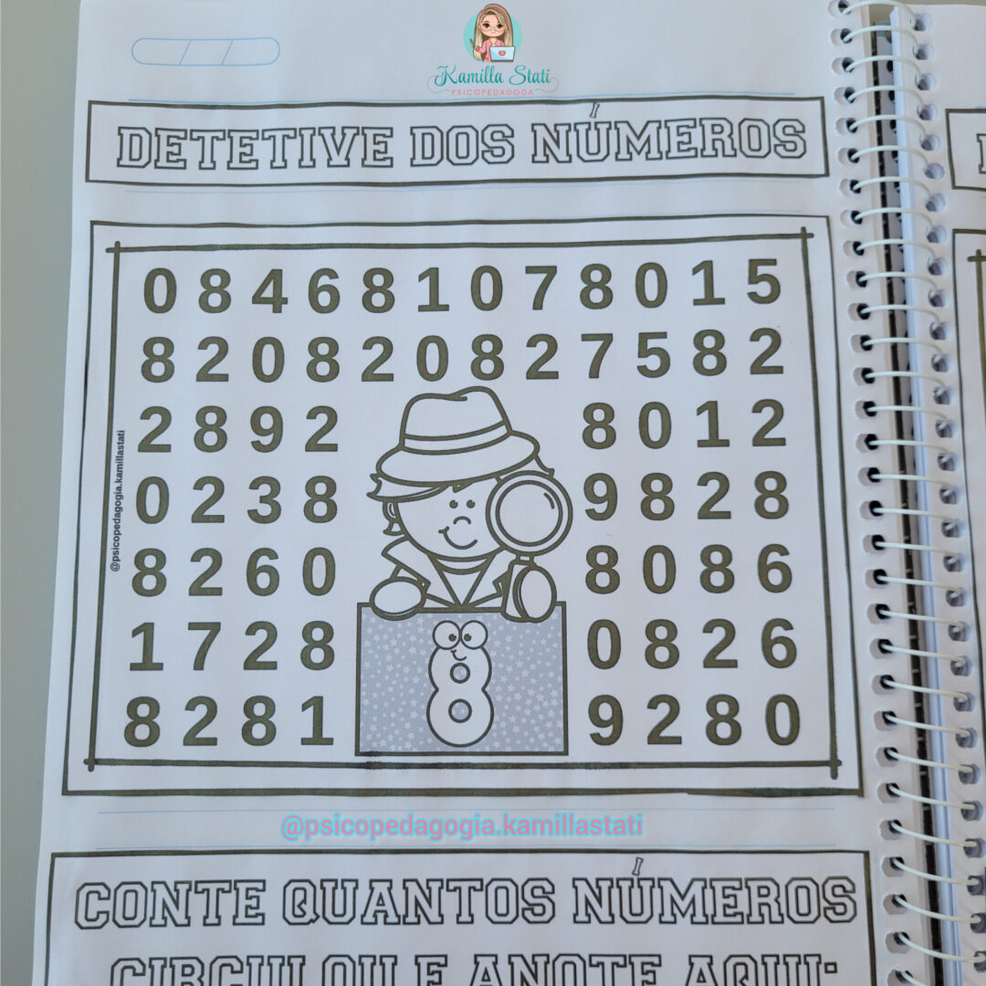 Detetive dos números preto e branco