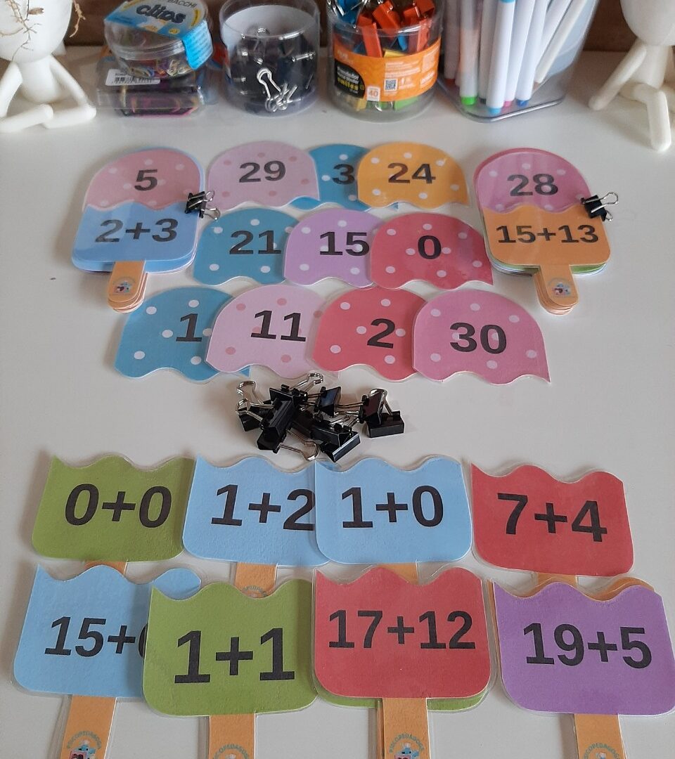Jogo dos picolés: adição
